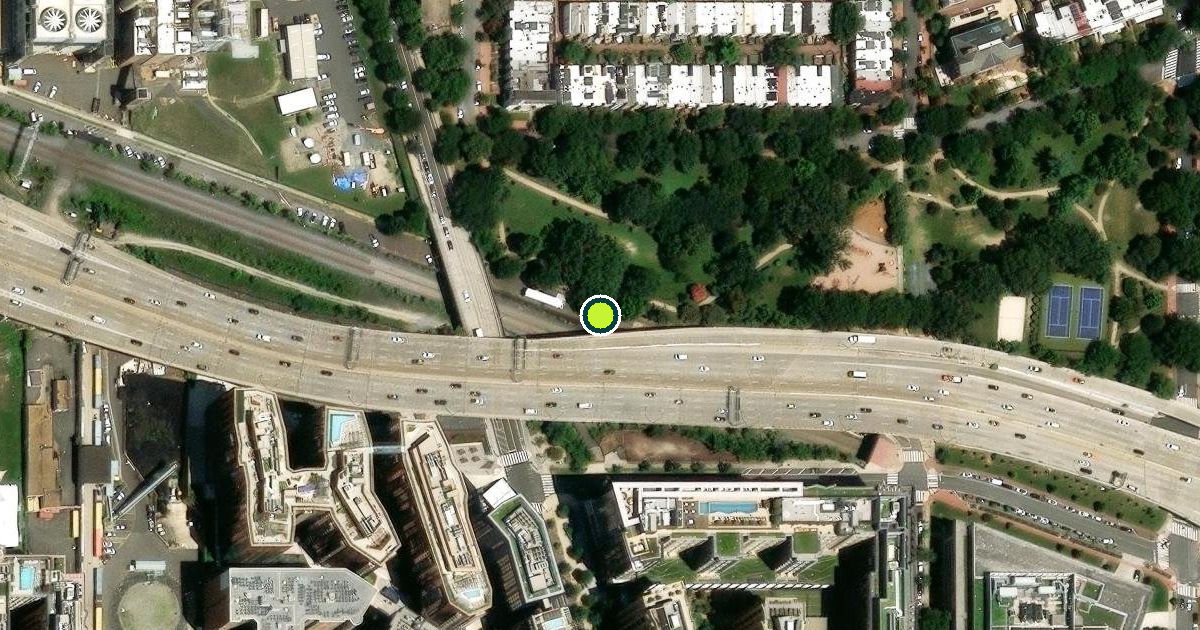 Satellite view of Garfield Park Pickleball Courts