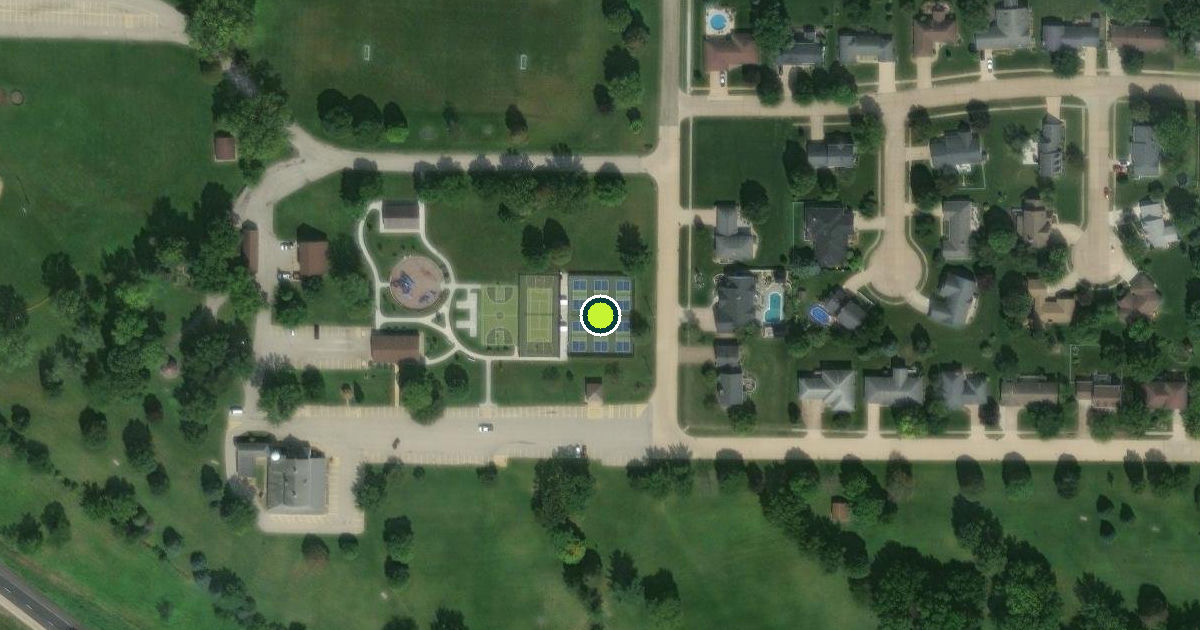 Satellite view of Geneseo Pickleball Courts