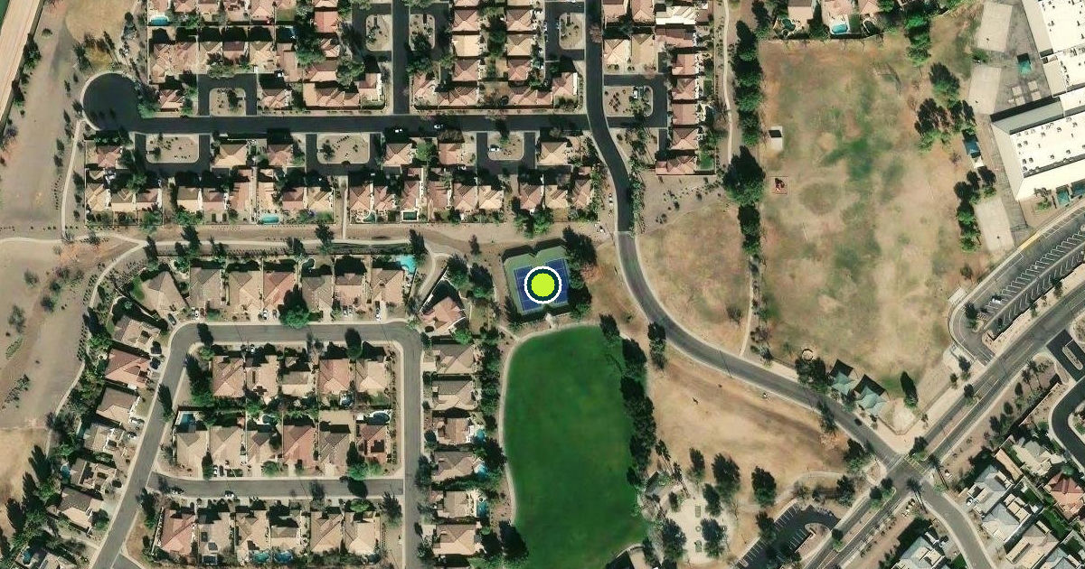 Satellite view of Gilbert Pickleball Courts