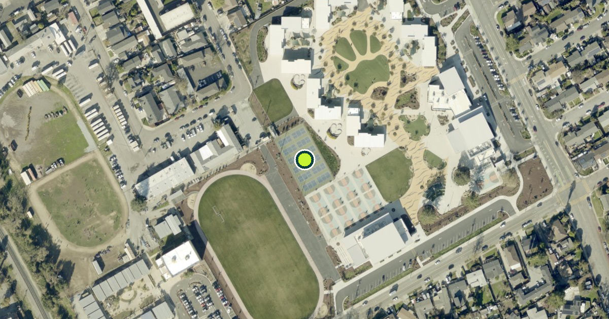 Satellite view of Gilroy Pickleball Courts