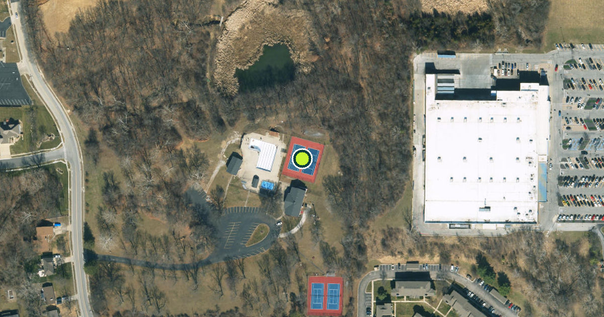 Satellite view of Gladstone Pickleball Courts