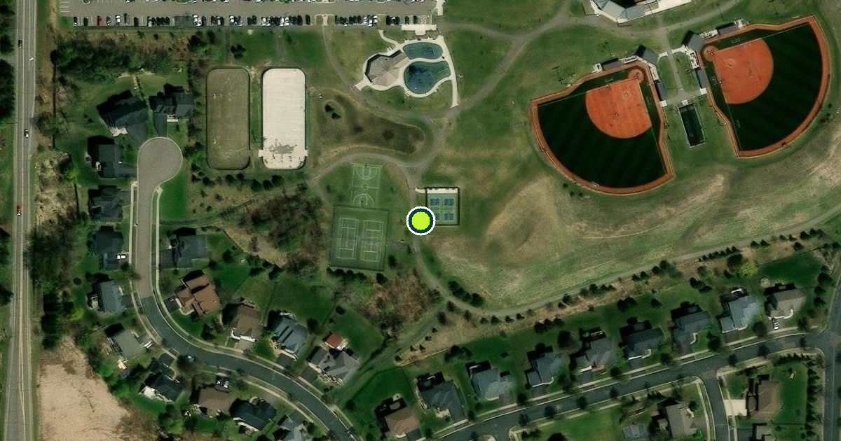 Satellite view of Gleason Fields Pickleball Courts