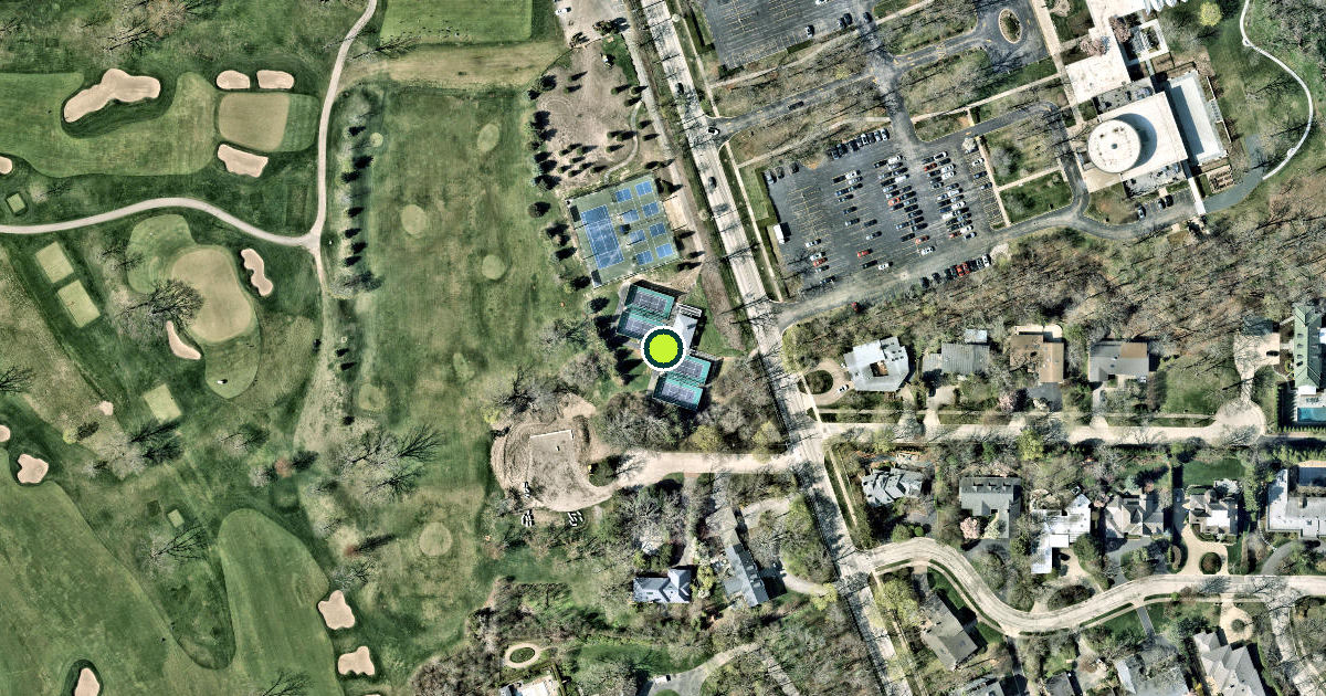 Satellite view of Glencoe Pickleball Courts