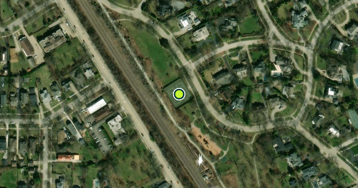 Satellite view of Glencoe Pickleball Courts