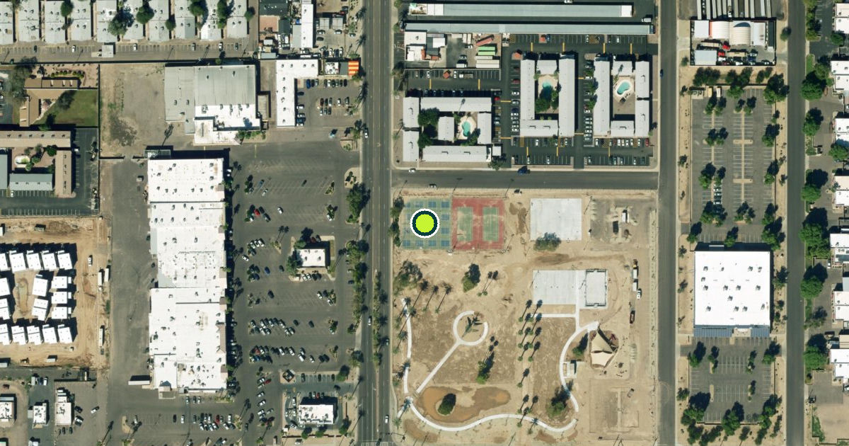 Satellite view of Glendale Pickleball Courts