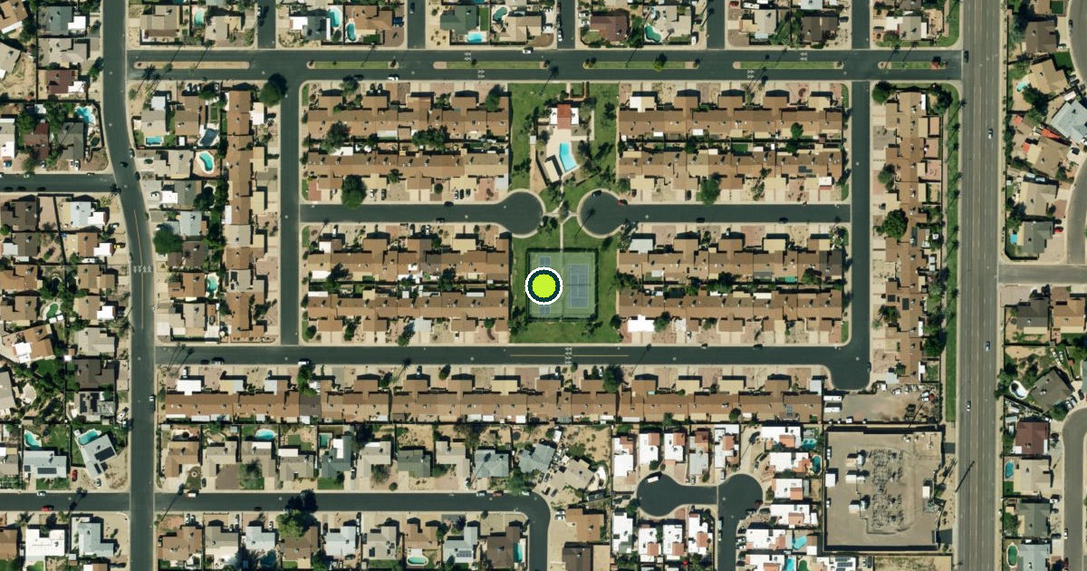 Satellite view of Glendale Pickleball Courts