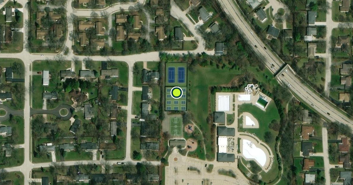 Satellite view of Glenview Pickleball Courts