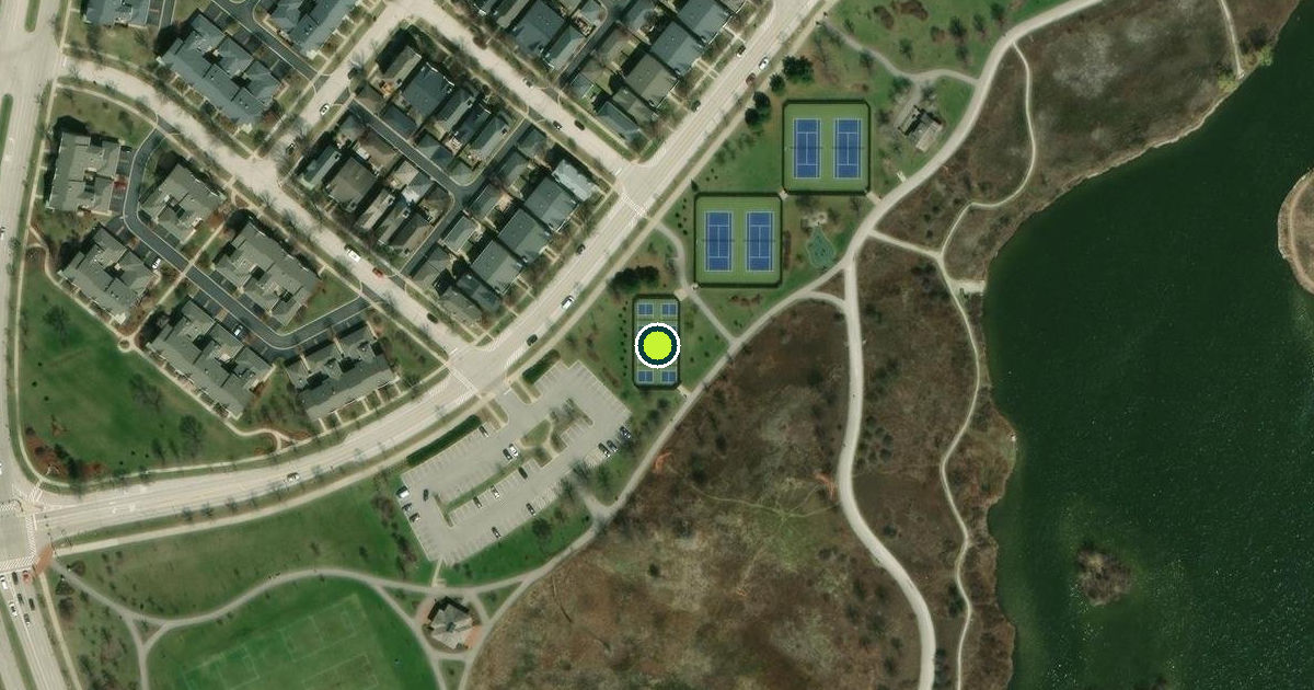 Satellite view of Glenview Pickleball Courts