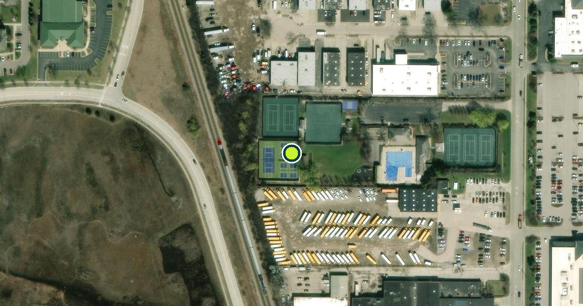 Satellite view of Glenview Pickleball Courts