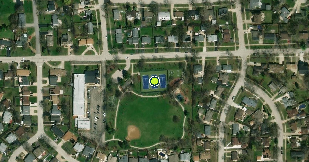 Satellite view of Glenview Pickleball Courts