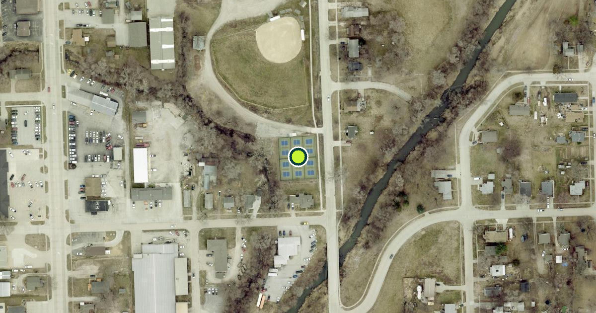 Satellite view of Glenwood Pickleball Courts