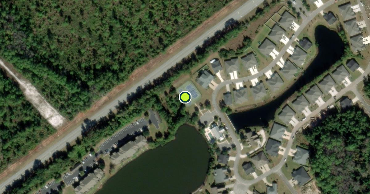 Satellite view of Glynn County Pickleball Courts
