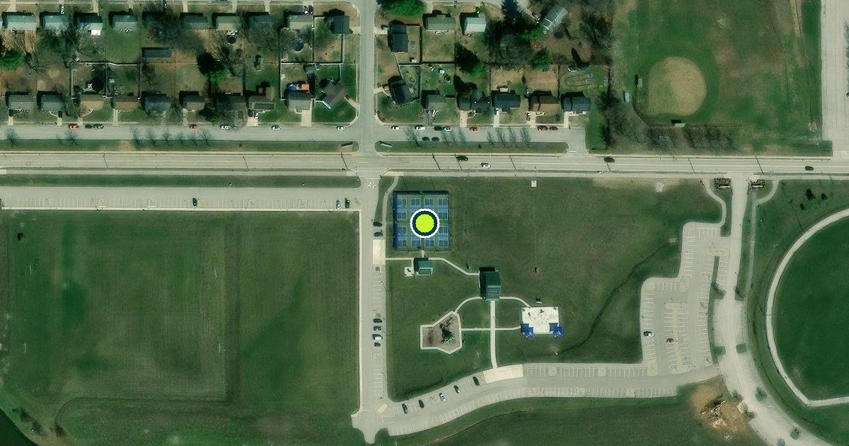 Satellite view of Godfrey Pickleball Courts
