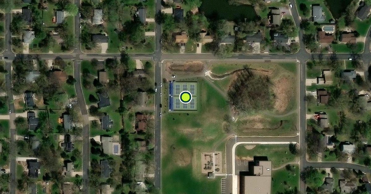 Satellite view of Golden Valley Pickleball Courts