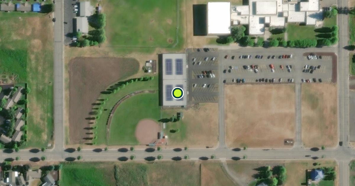 Satellite view of Goldendale Pickleball Courts