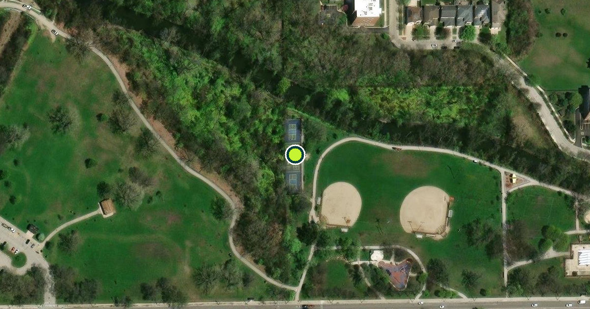 Satellite view of Gompers Park Pickleball Courts