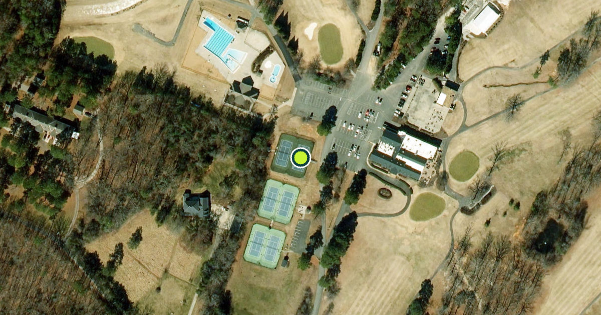 Satellite view of Goochland County Pickleball Courts