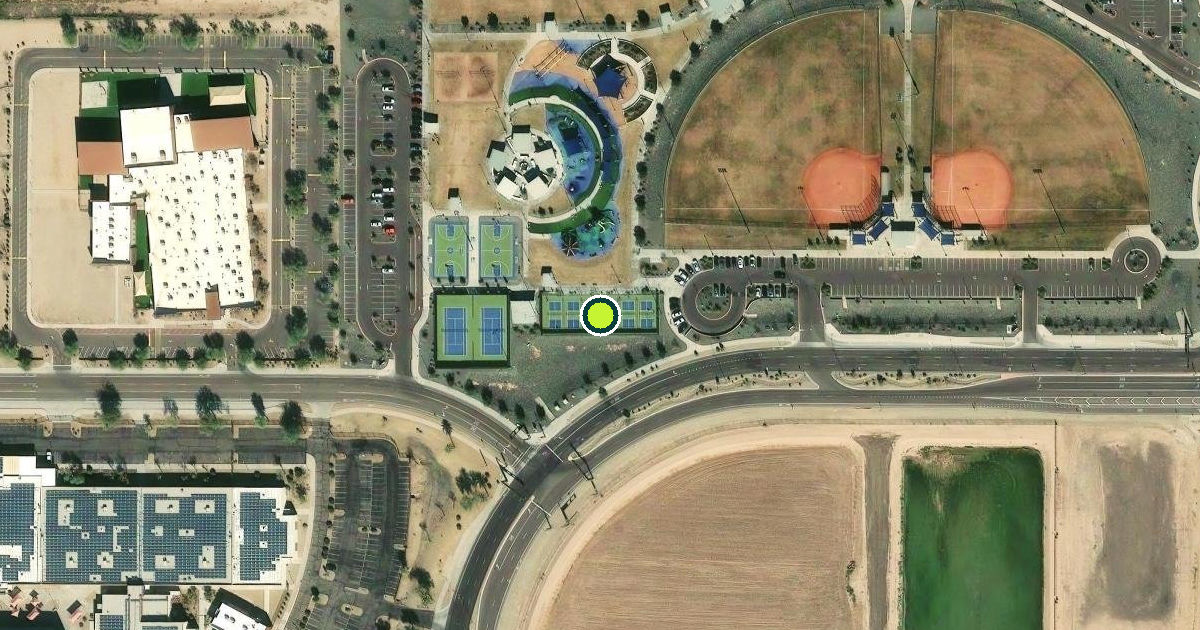 Satellite view of Goodyear Pickleball Courts