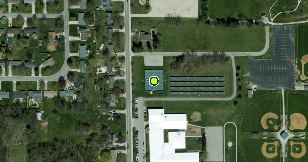 Satellite view of Goshen Pickleball Courts