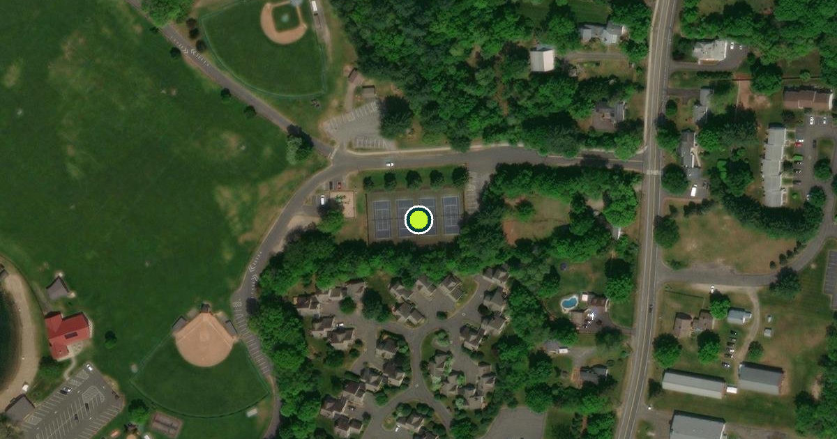 Satellite view of Granby Pickleball Courts