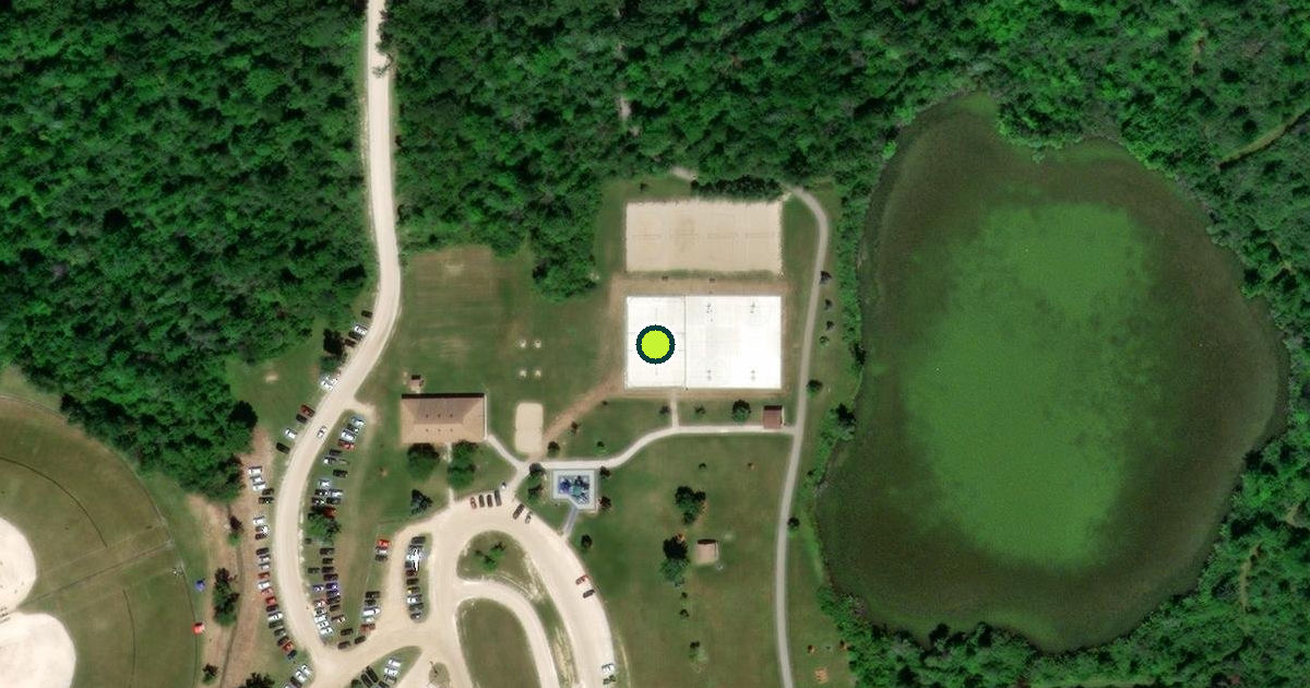 Satellite view of Grand Blanc Charter Township Pickleball Courts