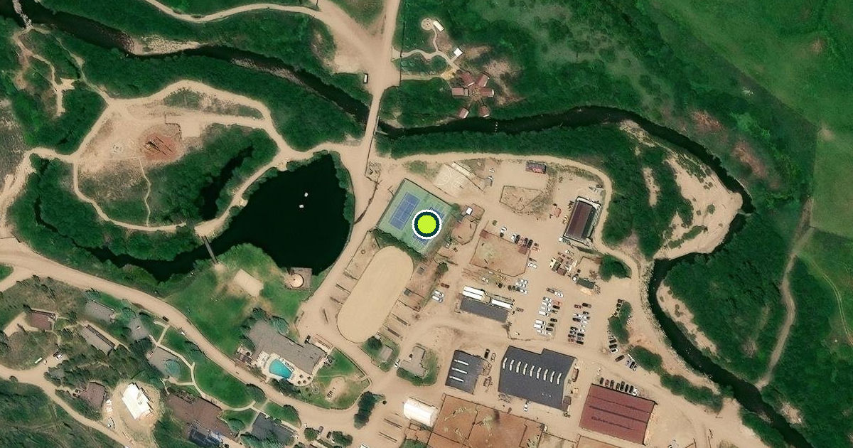 Satellite view of Grand County Pickleball Courts