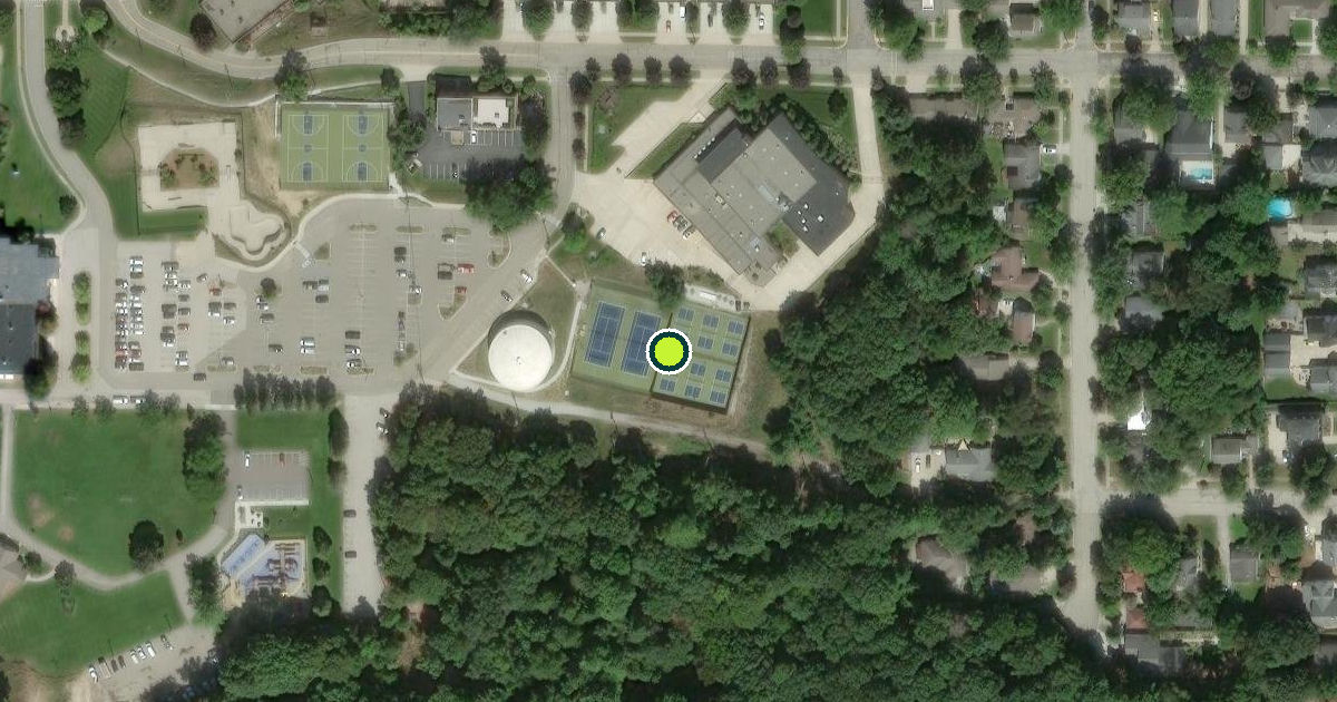 Satellite view of Grand Haven Pickleball Courts