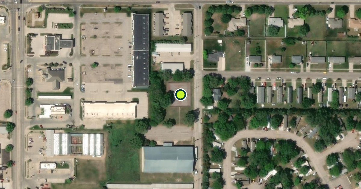 Satellite view of Grand Island Pickleball Courts