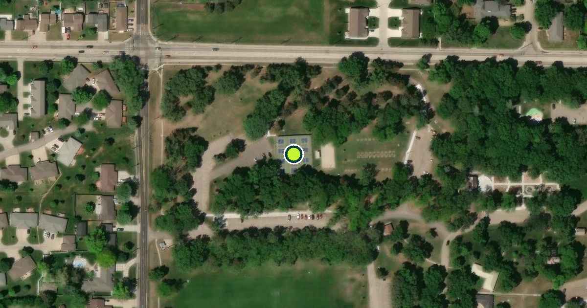 Satellite view of Grand Island Pickleball Courts