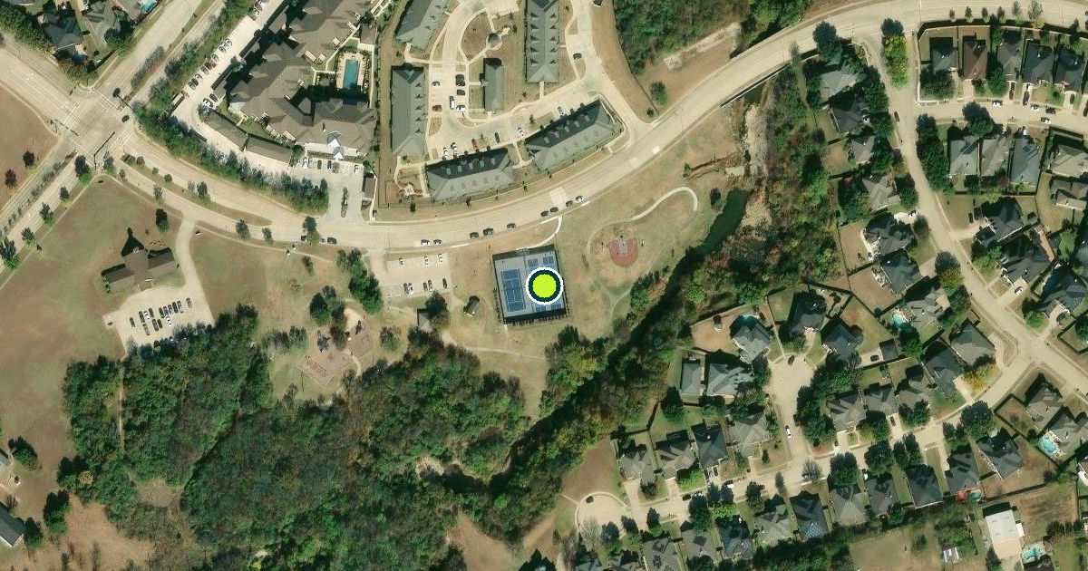 Satellite view of Grand Prairie Pickleball Courts