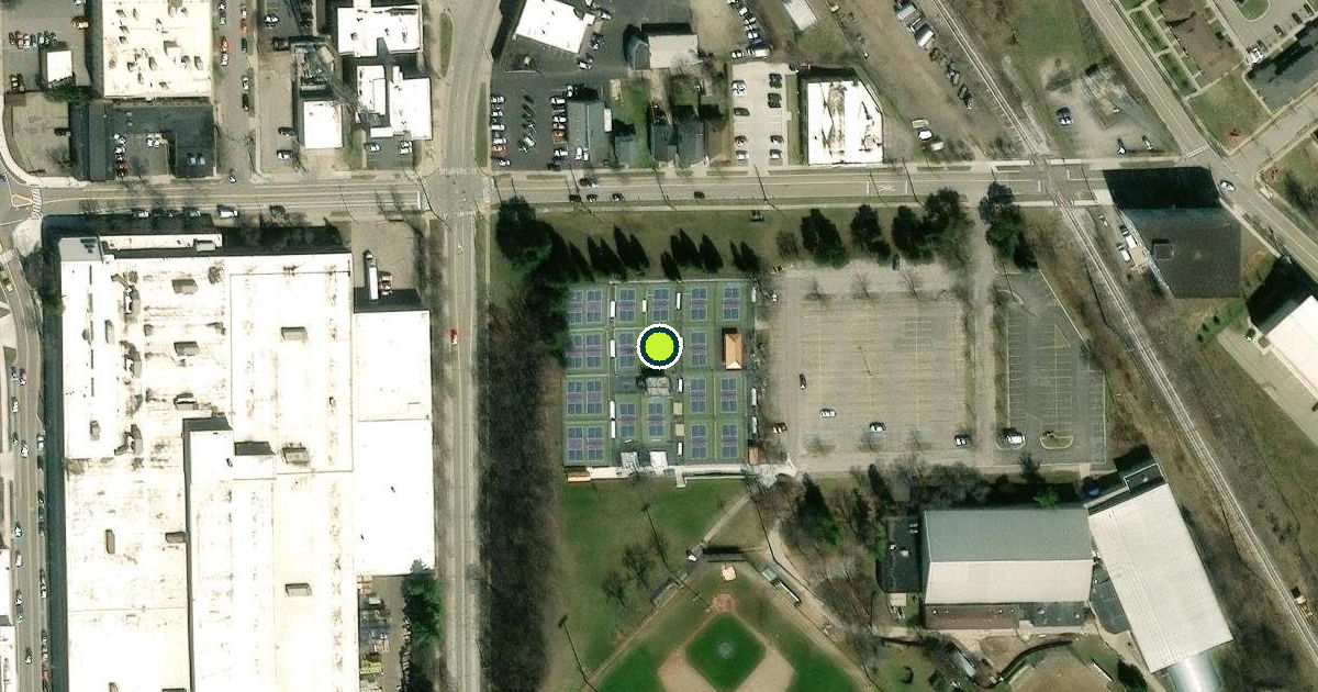 Satellite view of Grand Rapids Pickleball Courts