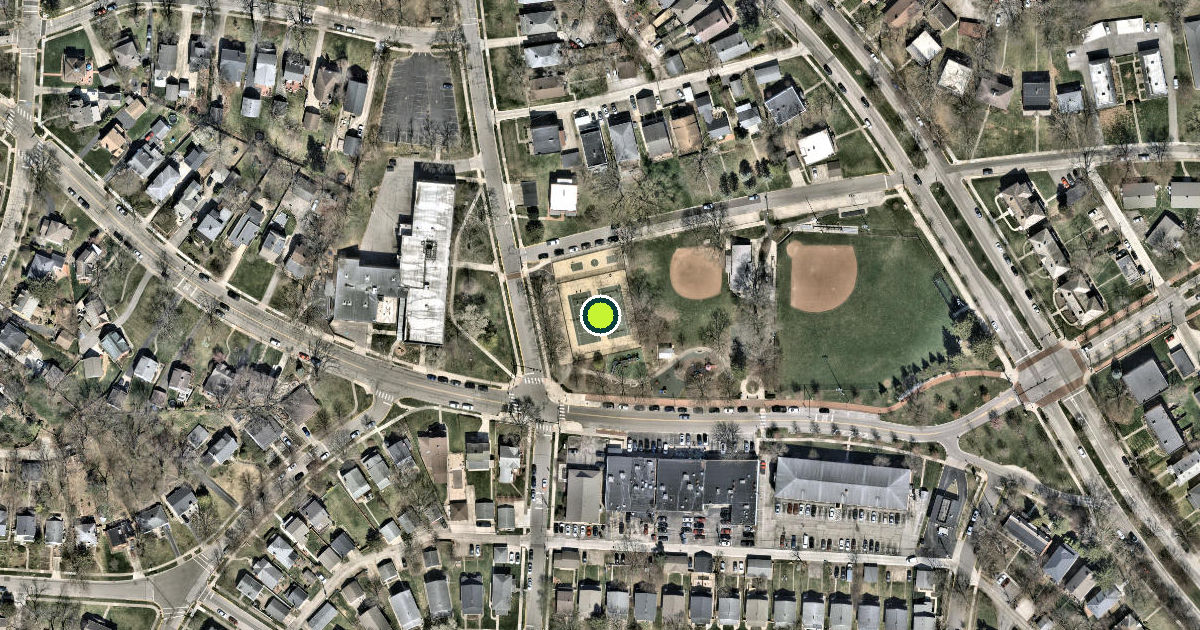 Satellite view of Grandview Heights Pickleball Courts