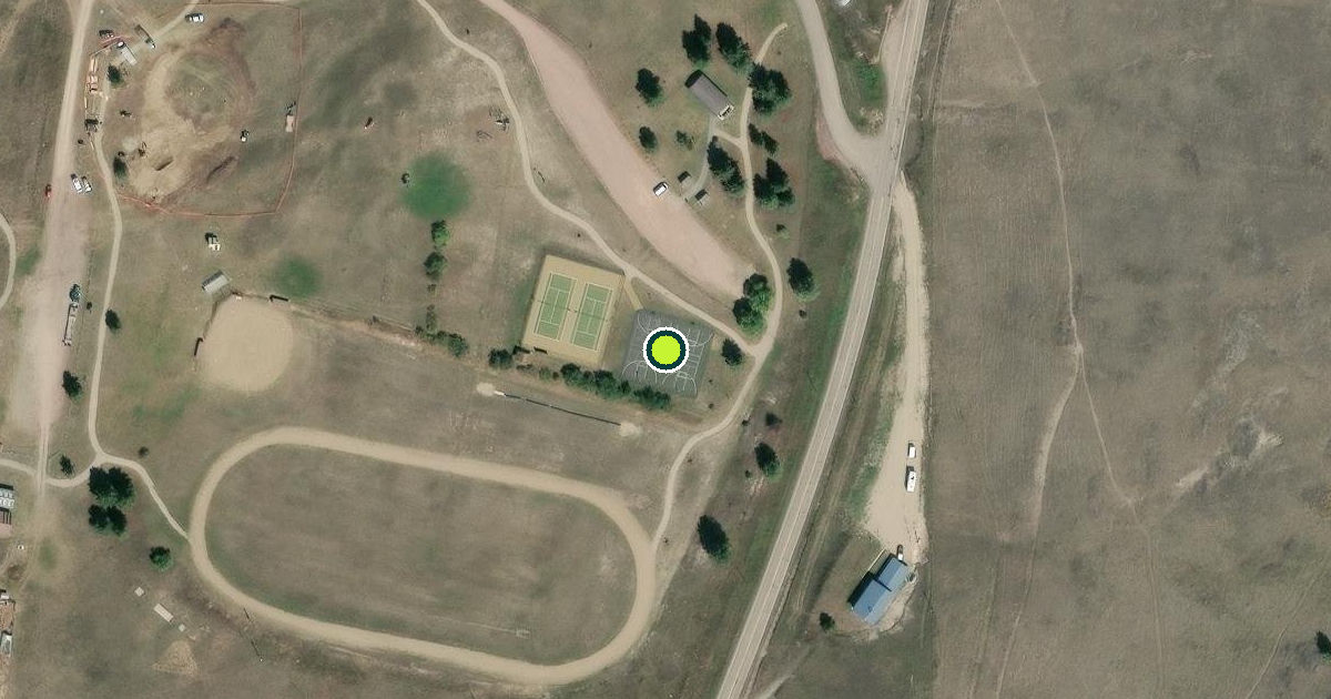 Satellite view of Granite County Pickleball Courts