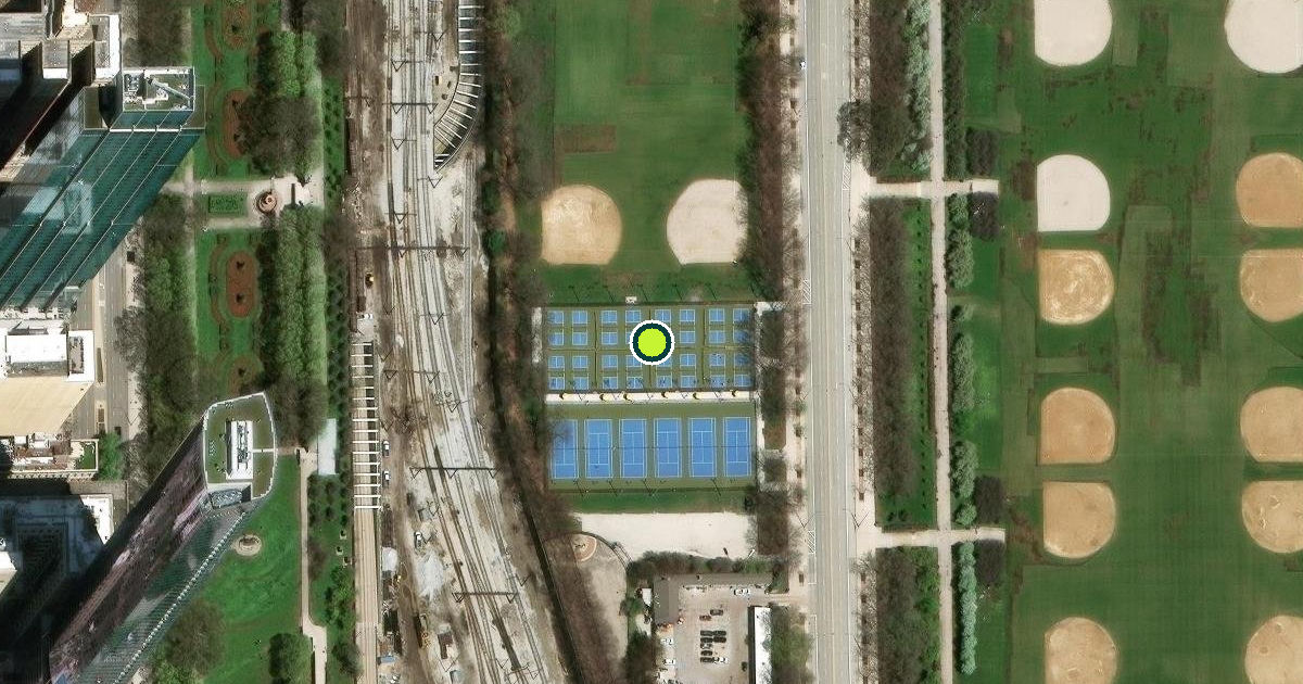 Satellite view of Grant Park Pickleball Courts