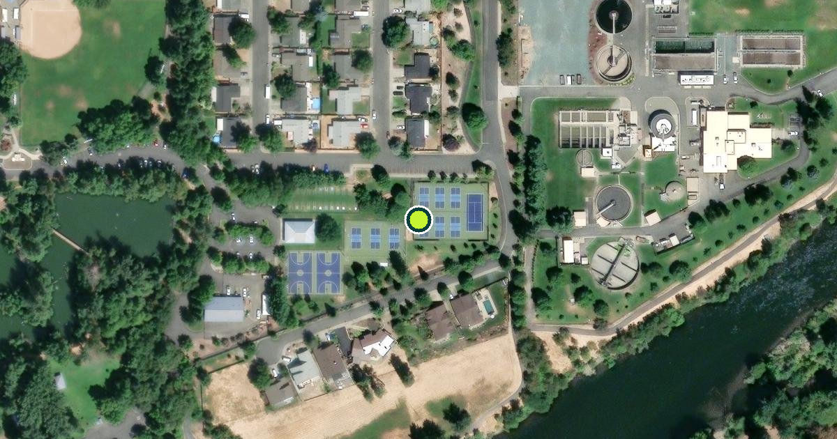 Satellite view of Grants Pass Pickleball Courts