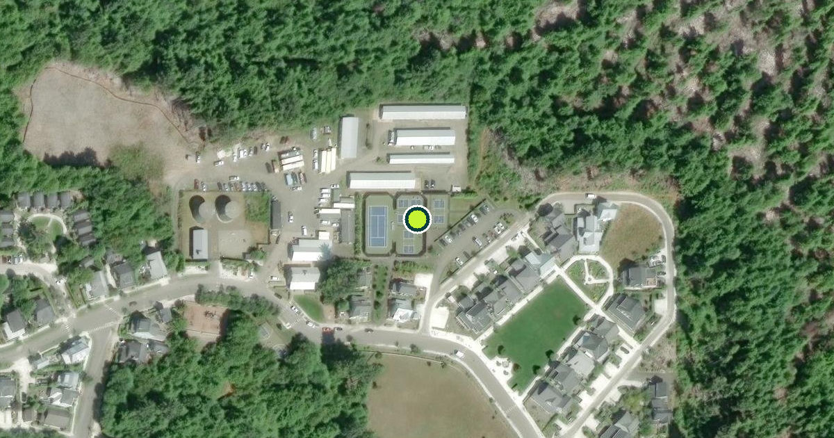 Satellite view of Grays Harbor County Pickleball Courts