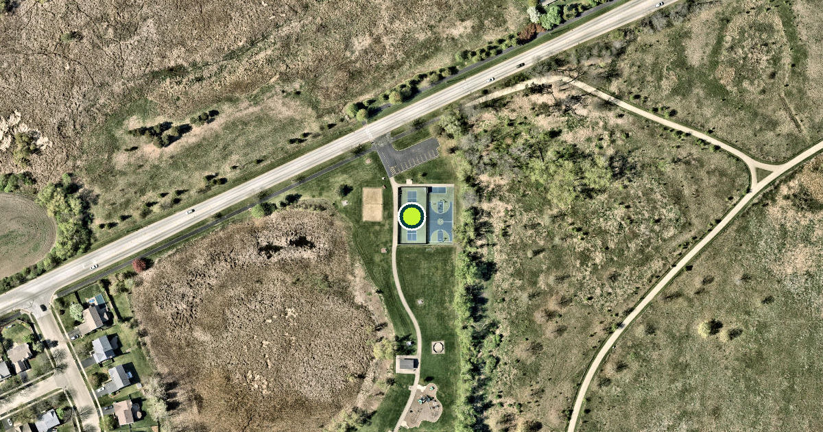 Satellite view of Grayslake Pickleball Courts