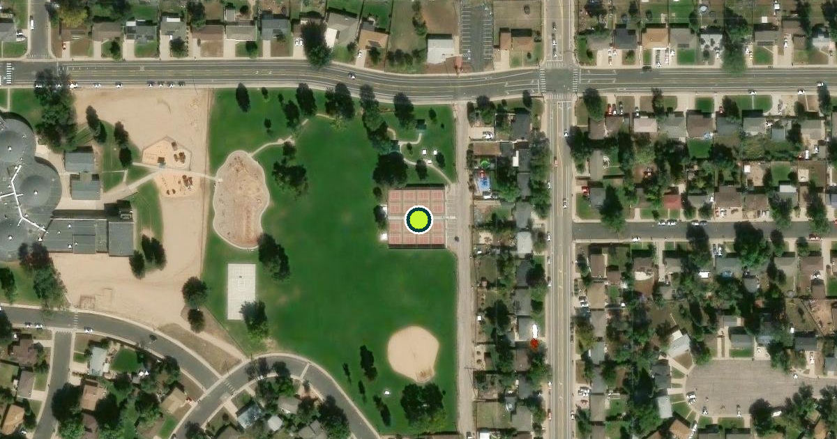 Satellite view of Greeley Pickleball Courts