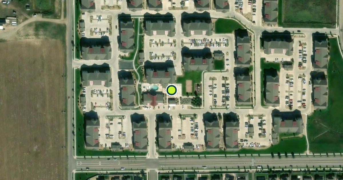 Satellite view of Greeley Pickleball Courts