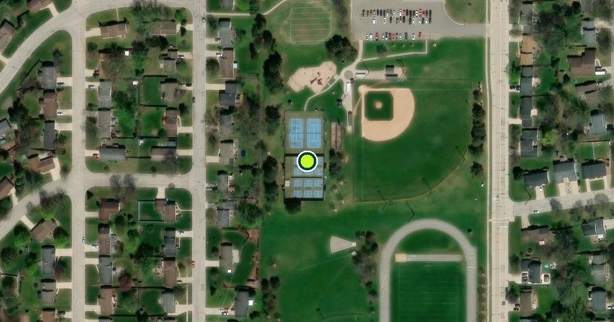 Satellite view of Green Bay Pickleball Courts