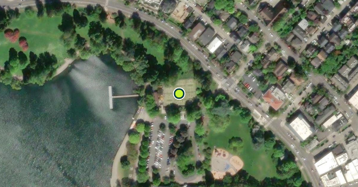 Satellite view of Green Lake Park Pickleball Courts