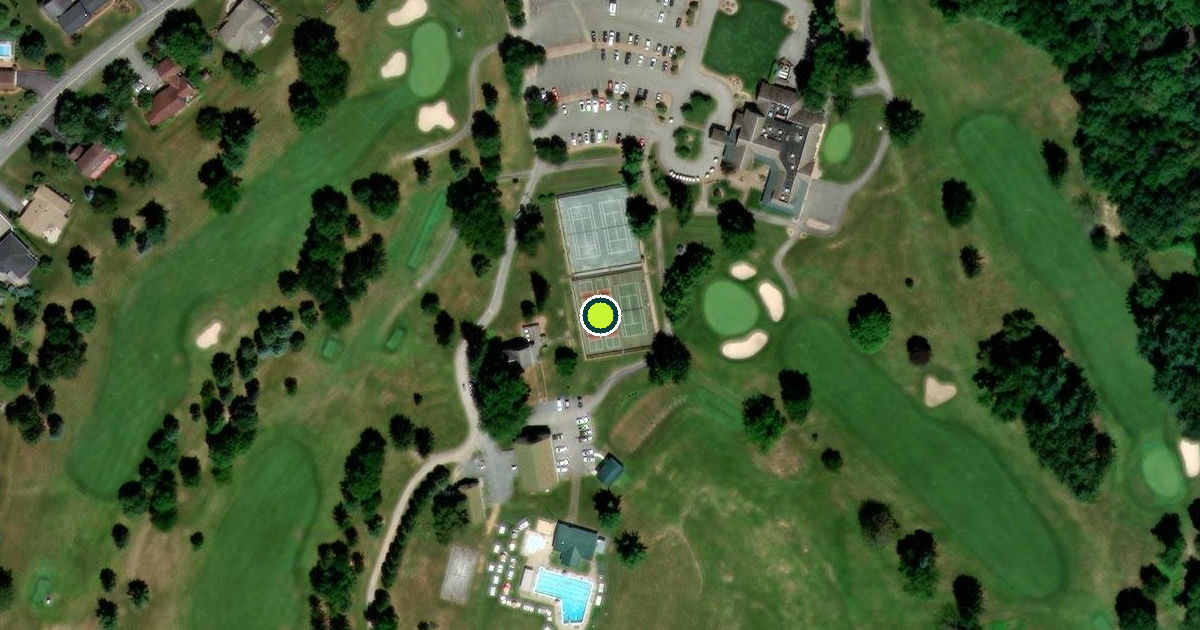 Satellite view of Greene Township Pickleball Courts