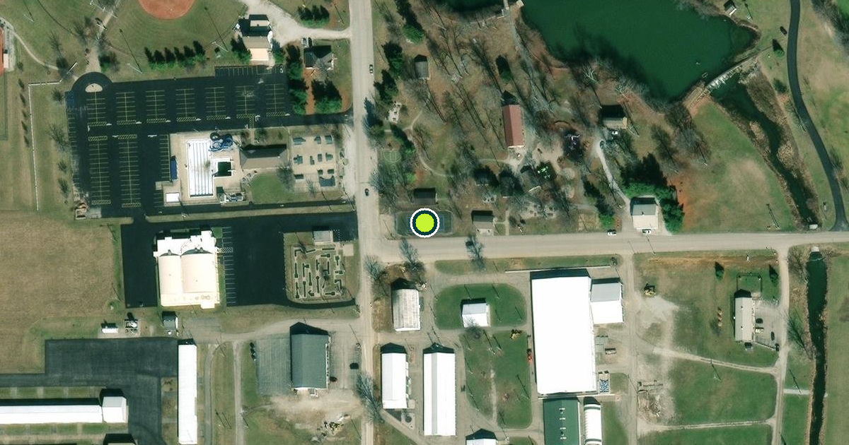 Satellite view of Greensburg Pickleball Courts