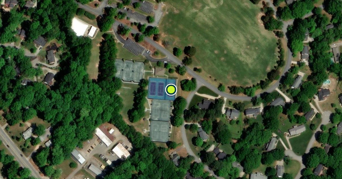 Satellite view of Greenville County Pickleball Courts