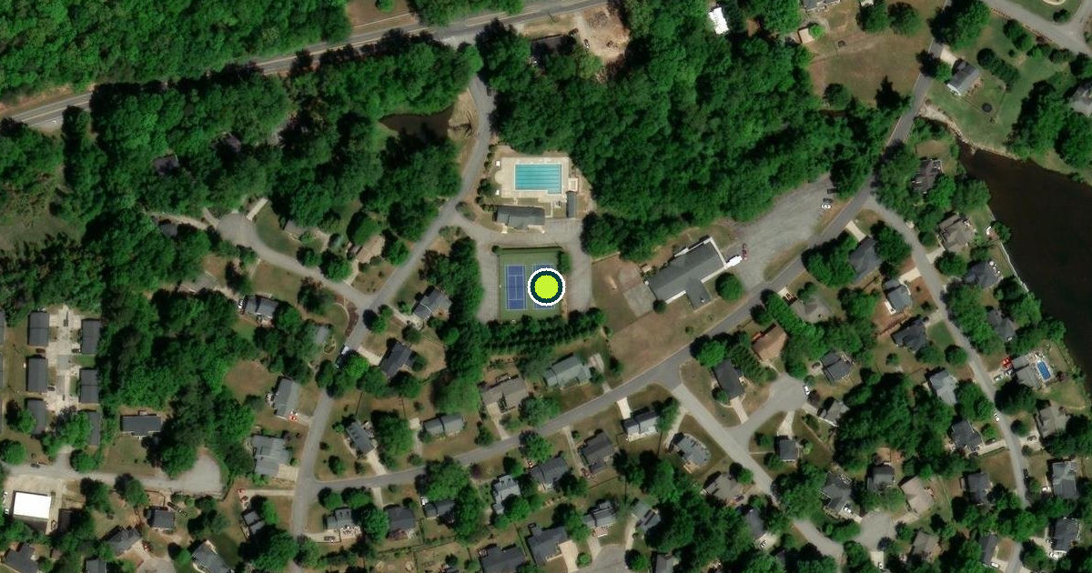Satellite view of Greenville County Pickleball Courts