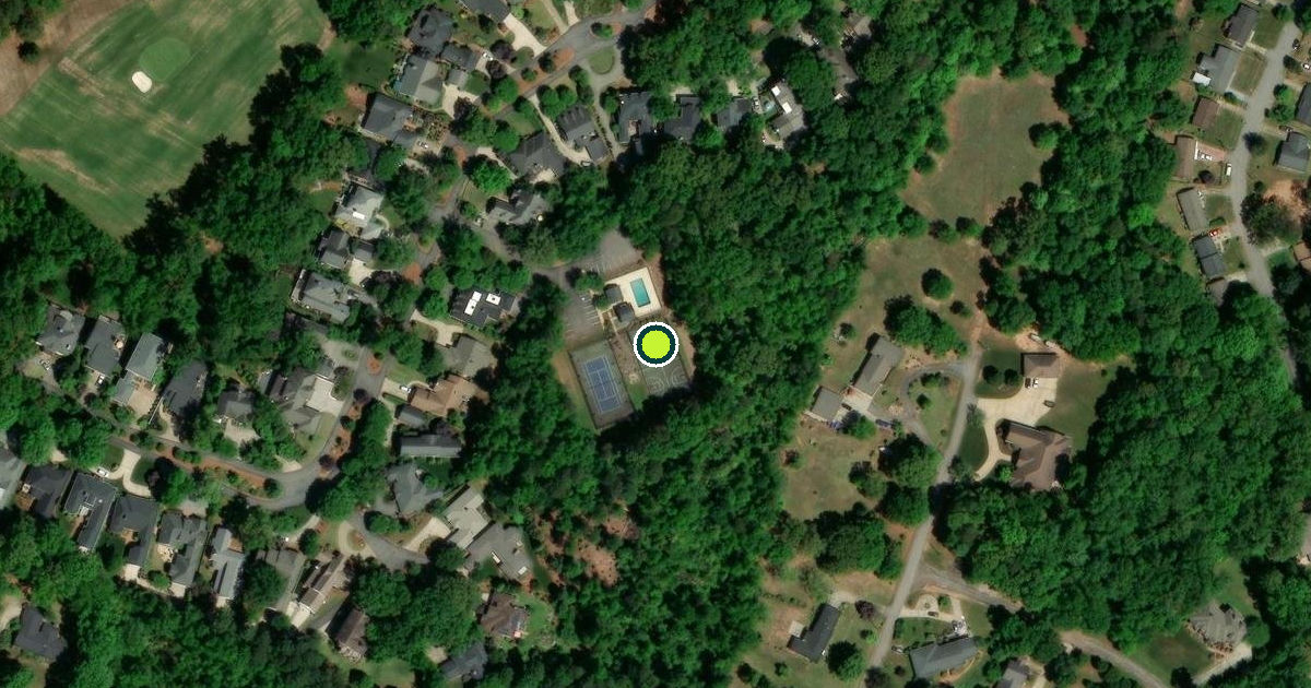 Satellite view of Greenville County Pickleball Courts
