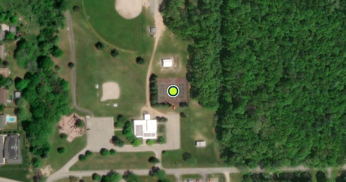 Satellite view of Greenville Pickleball Courts