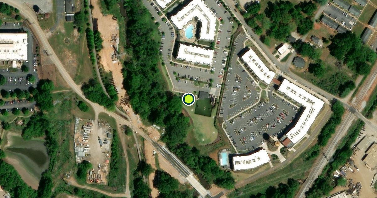Satellite view of Greenville Pickleball Courts