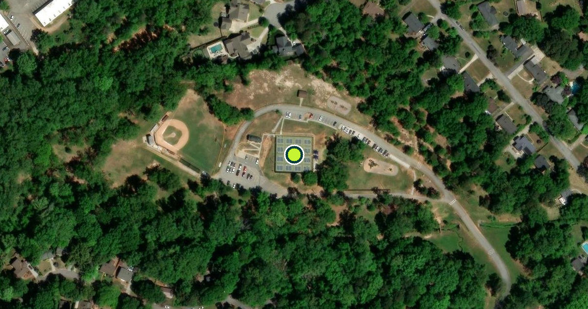 Satellite view of Greenville Pickleball Courts