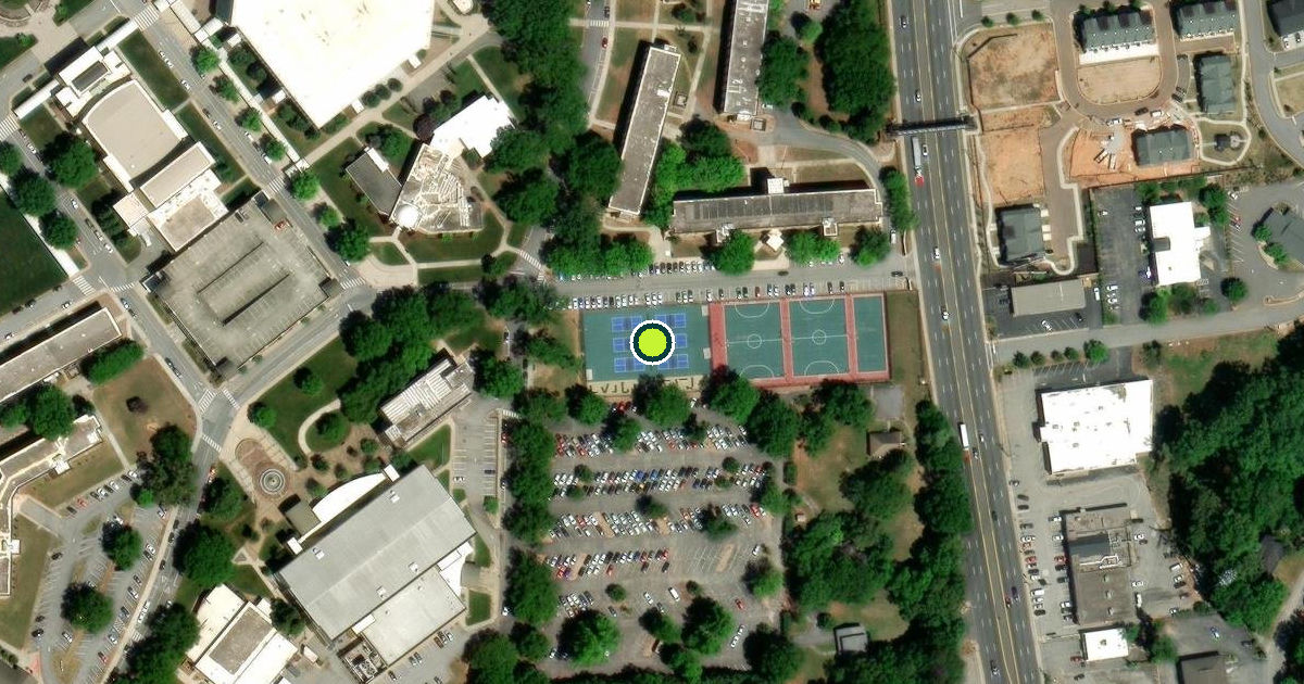 Satellite view of Greenville Pickleball Courts